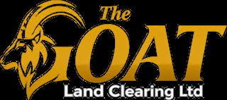 The Goat Land Clearing Ltd logo featuring a golden goat icon with company text on black background